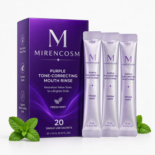 Purple Mouthwash - Sachets 20 Pack - Peroxide-Free - Alcohol Free - Vegan Mint