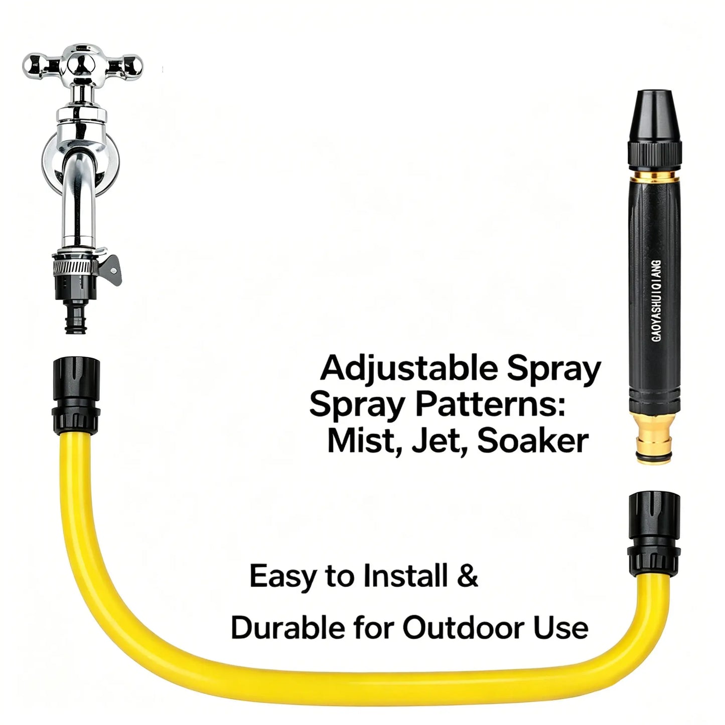 Home High-pressure Car Wash Water Gun with Booster Nozzle