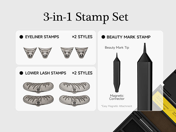 VEILNA Lash & Liner Stamp Kit 3-in-1 Lower Lash & Eyeliner Stamp Kit