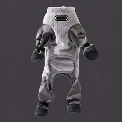 🐾 All-In-One Winter Adventure Dog Suit: Waterproof Coat + Cozy Flannel + Built-In Snow Boots