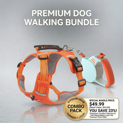 Reflective No-Pull Dog Harness – Adjustable, Breathable, Heavy-Duty Chest Strap for Small Medium Large Dogs