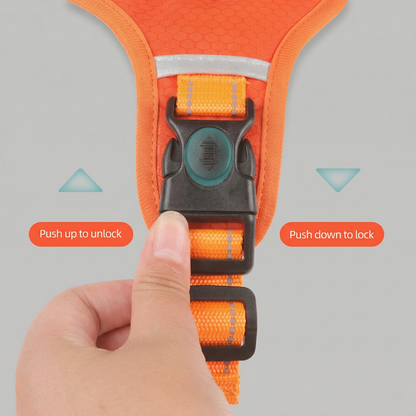 Reflective No-Pull Dog Harness – Adjustable, Breathable, Heavy-Duty Chest Strap for Small Medium Large Dogs