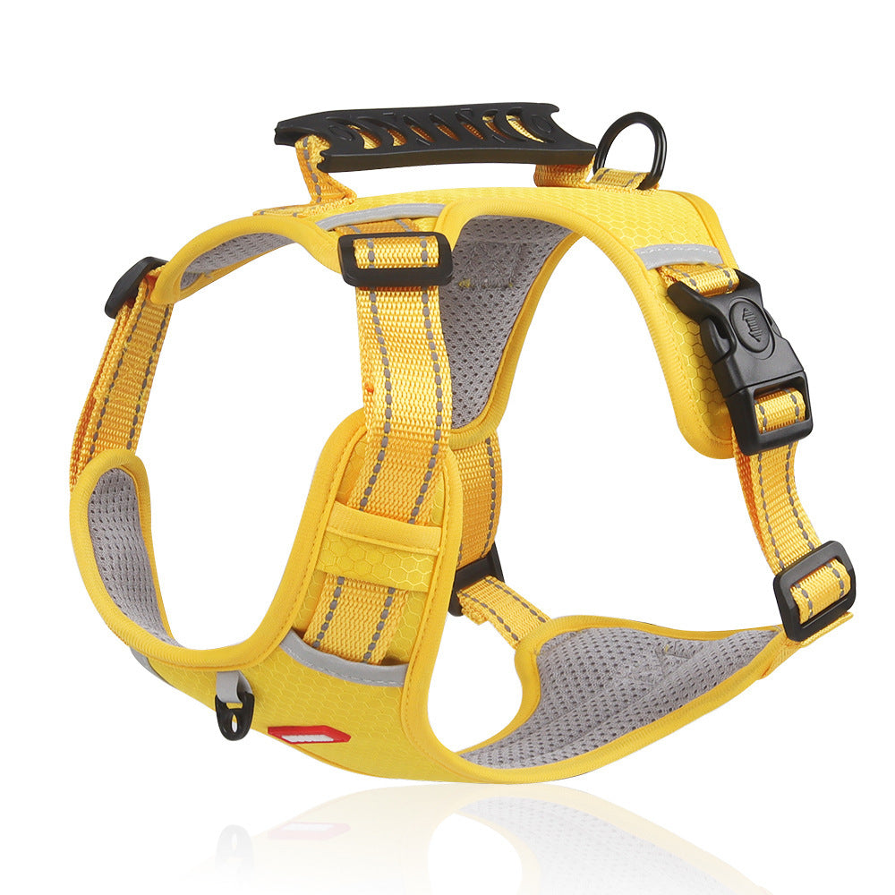 Reflective No-Pull Dog Harness – Adjustable, Breathable, Heavy-Duty Chest Strap for Small Medium Large Dogs