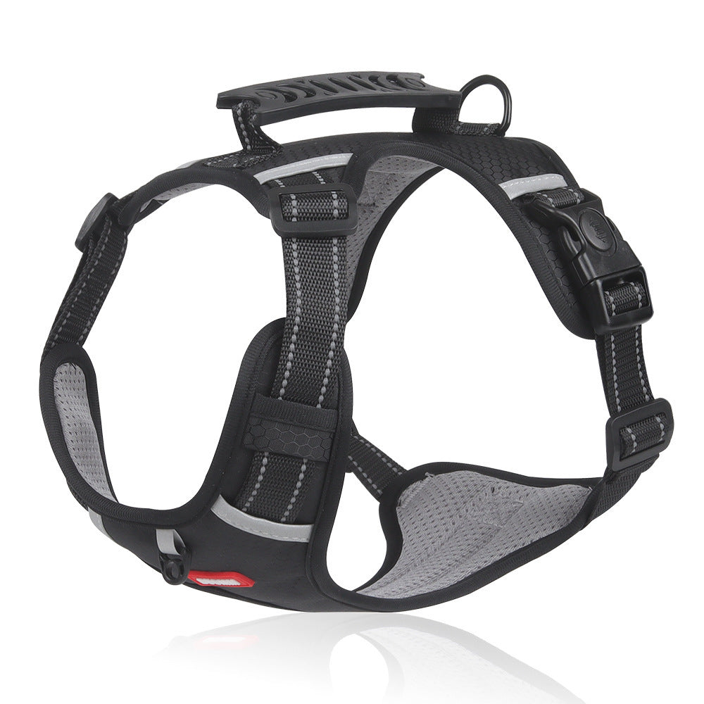 Reflective No-Pull Dog Harness – Adjustable, Breathable, Heavy-Duty Chest Strap for Small Medium Large Dogs