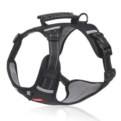 Reflective No-Pull Dog Harness – Adjustable, Breathable, Heavy-Duty Chest Strap for Small Medium Large Dogs