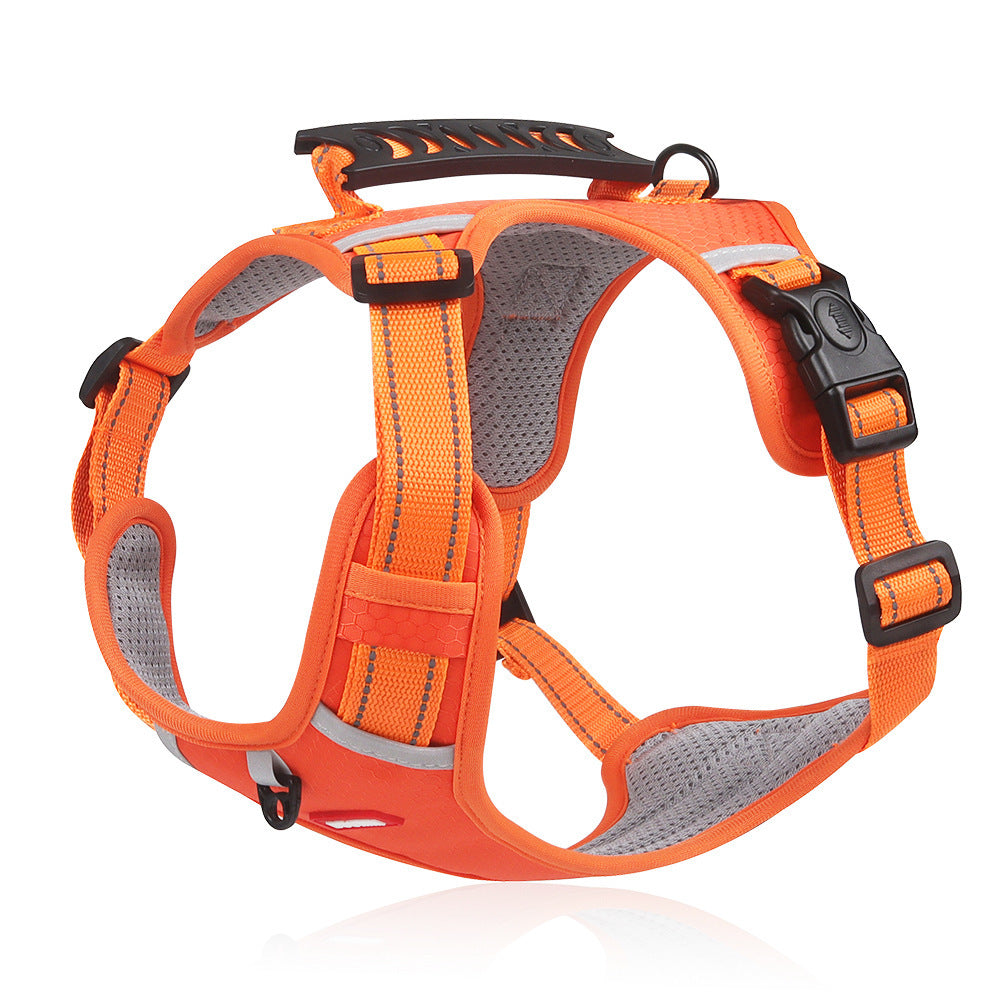 Reflective No-Pull Dog Harness – Adjustable, Breathable, Heavy-Duty Chest Strap for Small Medium Large Dogs