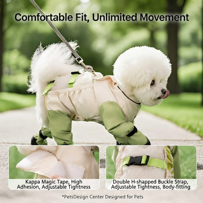 🌟 Ultimate 4-Leg Protective Dog Outfit - Waterproof, Dust-Proof & Stylish for Rainy Season! 🌟